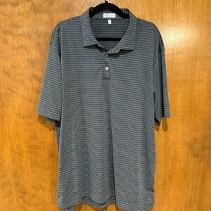 Peter Millar Navy Striped Polo Shirt